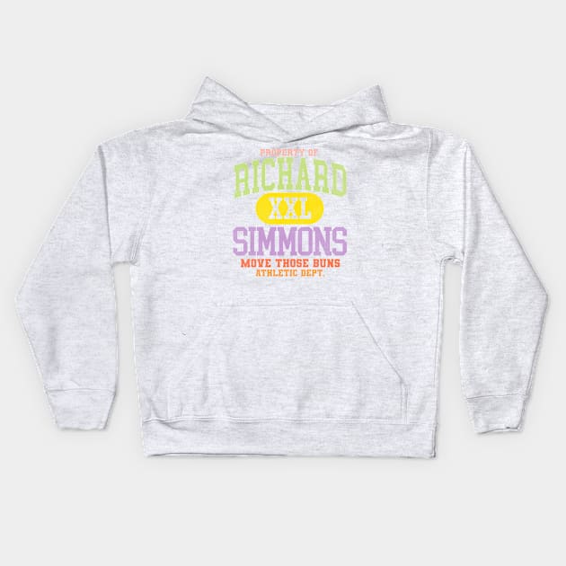 Richard Simmons XXL Athletic Dept Kids Hoodie by darklordpug